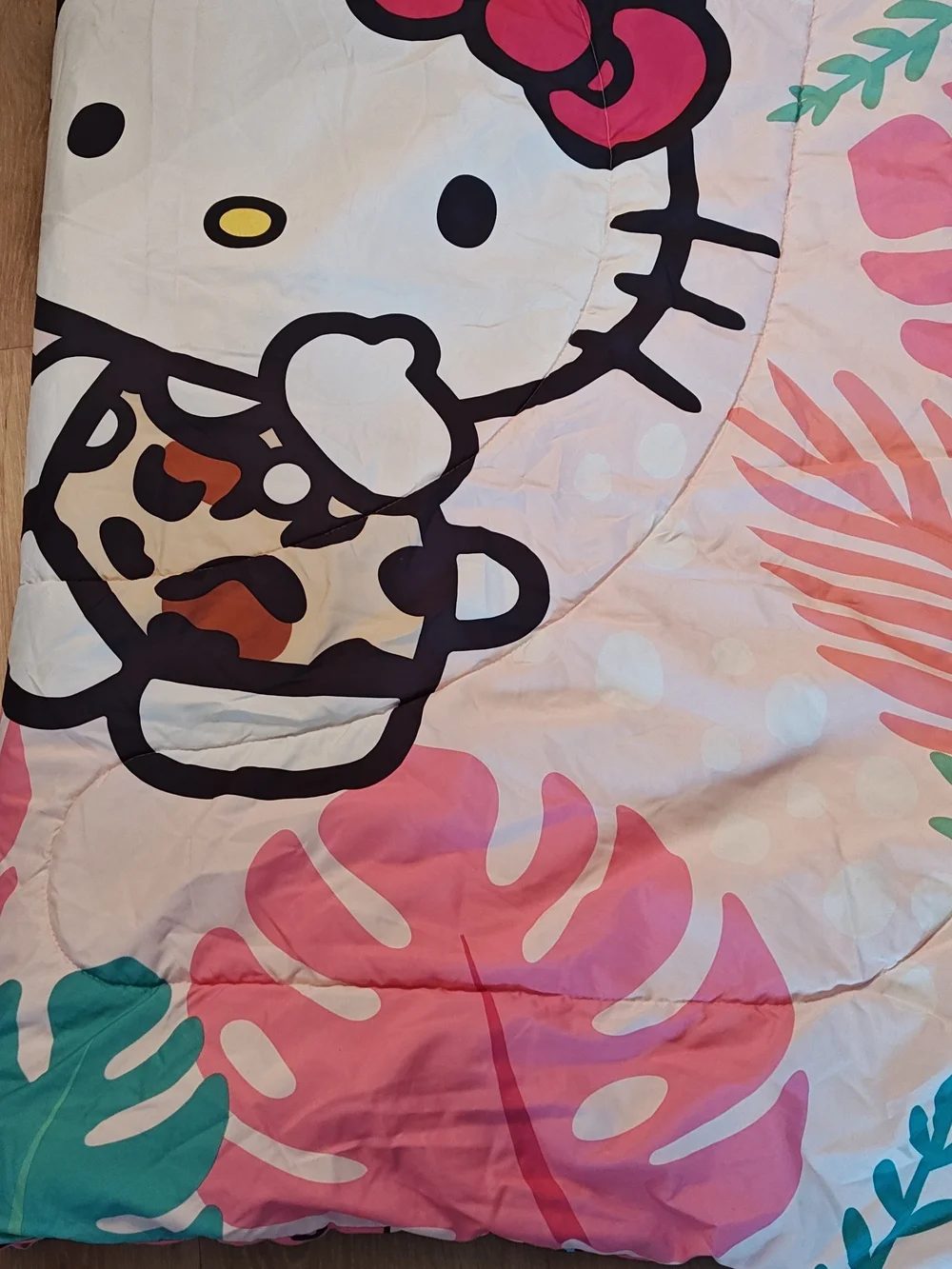 Hello Kitty Pink Comforter Sanrio Kawaii Allover Print  Double Side Twin/Full